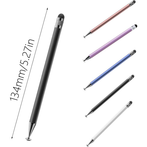 Capacitive Phone Pens With Ergonomic Grip, Disc Tip Stylus For Touch Screens, Compatible With iPhone Android iPad 1
