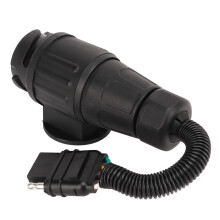 Trailer Connector Adapter 13 Way Round to 4 Flat Plug for Caravan & RV