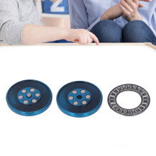 Blue Stress Relief Coin: ADHD Slider Toy for Office & Travel