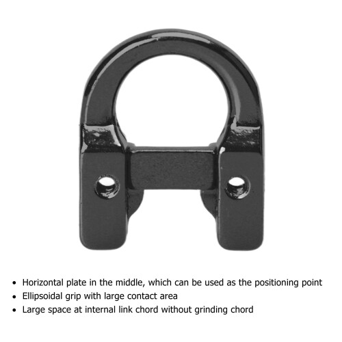 Archery Metal D Loop U Shape Ring Alloy Ring for Shooting Black 2