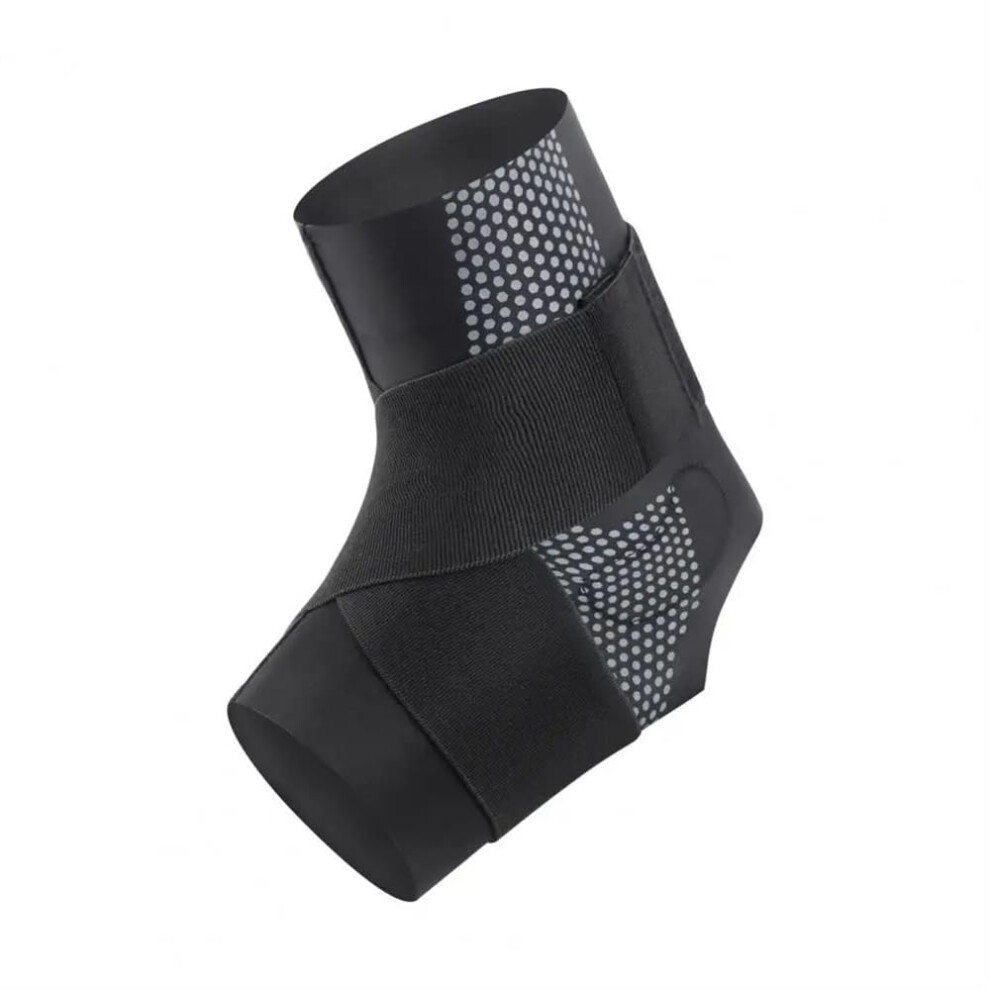 Black Pressurized Bandage Ankle Joint Support Open Heel Elastic Bandage, Sweat-Absorbing Compression Ankle Brace, M
