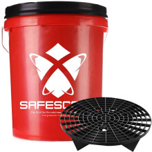 Xtremeauto SAFESCRUB Car Wash Bucket 22L | Red with Black Lid and Grit