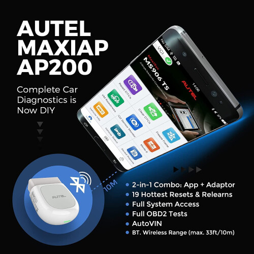 Autel Autel MaxiAP AP200 OBD2 Scanner Bluetooth Adapter with All System 1