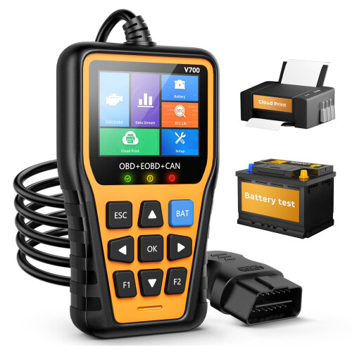 OBD2 Scanner, Enhanced Fixd Car Diagnostic Tool with Battery Tester,