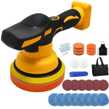 Cordless Car Polisher for Dewalt 18V Battery, 6 inch Car Buffer Polishing Kit, 8 Variable Speed Portable Orbital Polisher for Auto