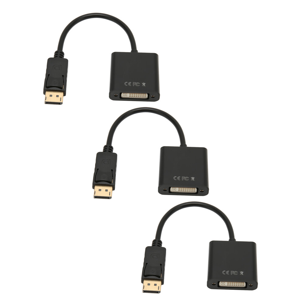 3Pcs Mini Dp To Dvi Adapter 4K Hd 1080P For Pc Laptop Computer Hdtv Monitor 8471355996478