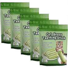 (As show, 4pcs) Cat Grass Teeth Grinding Stick Pet Snacks Hairball Removal Mild Hair Row Ready To Eat Cat Baby Cat Teeth Cleaning Sticksv1