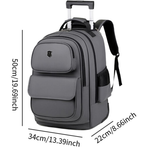 Laptop Backpack Gray Rolling Laptop Briefcase With Wheels For Laptops 1