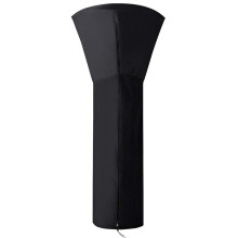 210D Oxford Cloth Waterproof Air Energy Fan-Shaped Heater Cover With Zipper, Black, 92x240 cm Garden Furniture Cover