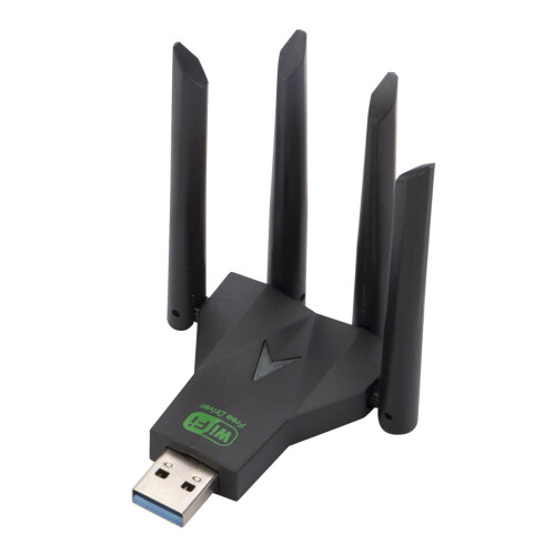 1300Mbps Double Band USB Adapter Dual-Band 4 External Antennas Hotspot Creator Enhanced WiFi Reception