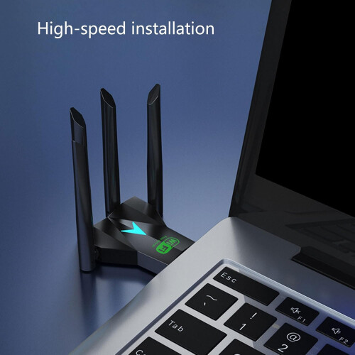 1300Mbps Double Band USB Adapter Dual-Band 4 External Antennas Hotspot Creator Enhanced WiFi Reception 2