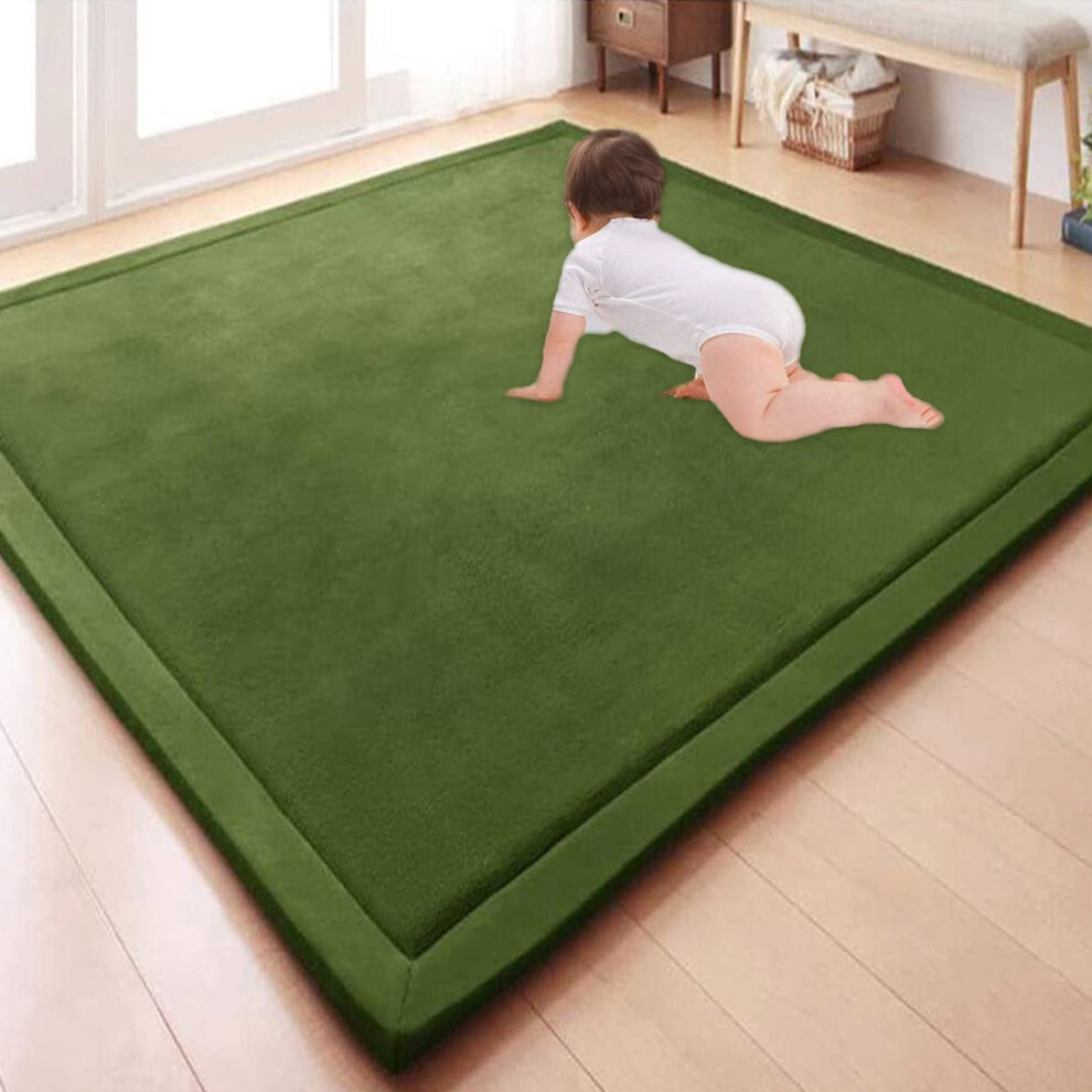 Large Area Rug Soft Velvet Nursery Crawling Mat Baby Toddler Non Slip Thick Fluffy Rug 200Cm 300Cm 400Cm Coral