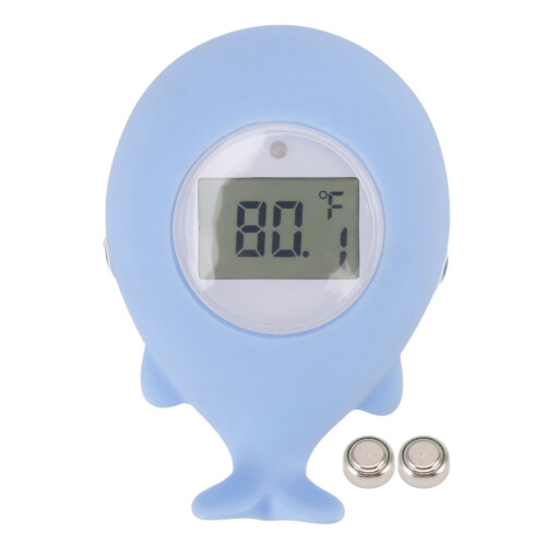 Floating Whale Bath Toy Thermometer - Accurate & Safe for Babies 1