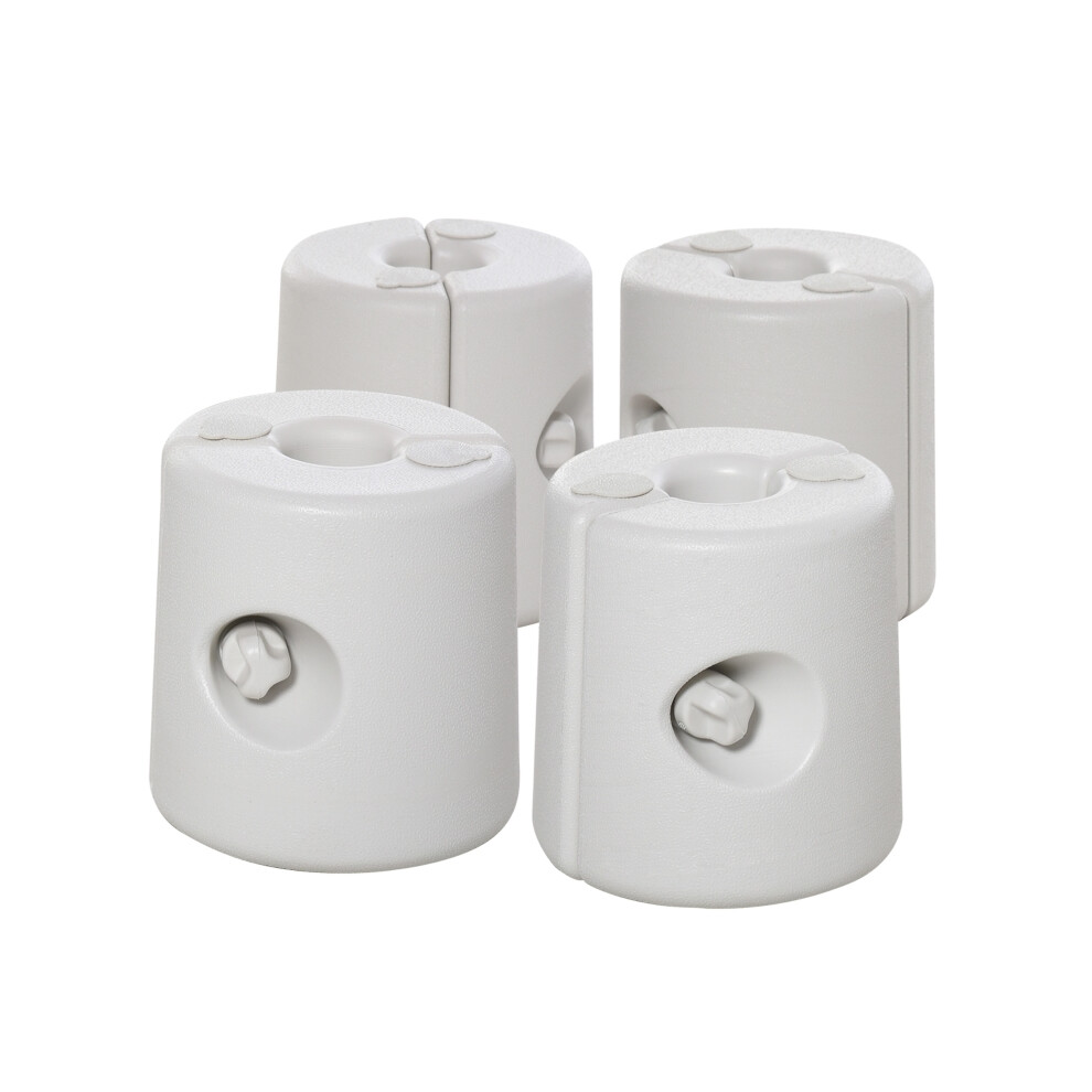 Gazebo Weights 36kg Pack - Canopy Tent Base Fill with Sand or Water Rapid Clip 4 White Leg Weights for Outdoor Shelter-image-OPC-PMG8FZ6-NEW