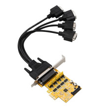 2/4-port DB9in RS232 Port Pcie Controller Card AX99100 Chip PCI-Express 4/2 Port With Power Supply Adapter 4 Serial Ports