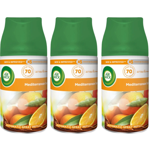 Air Wick 3 x Air Wick Freshmatic Automatic Spray Refill 250ml - Mediterranean Sun