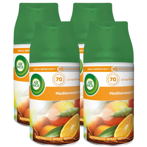 Air Wick 4 x Air Wick Freshmatic Automatic Spray Refill 250ml - Mediterranean Sun
