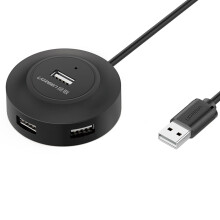 UGREEN USB 2.0 Hub 4x USB-A, 1m - Schwarz