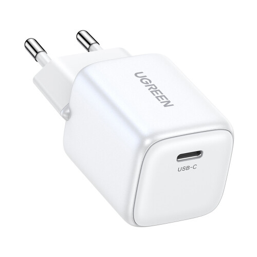 Ugreen Nexode Mini-Schnellladegerät, GaN USB-C, 20 W, PD - Weiß