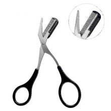 (As show, One size) Professional Precision Trimmer Eyebrow Scissors Beauty Tool