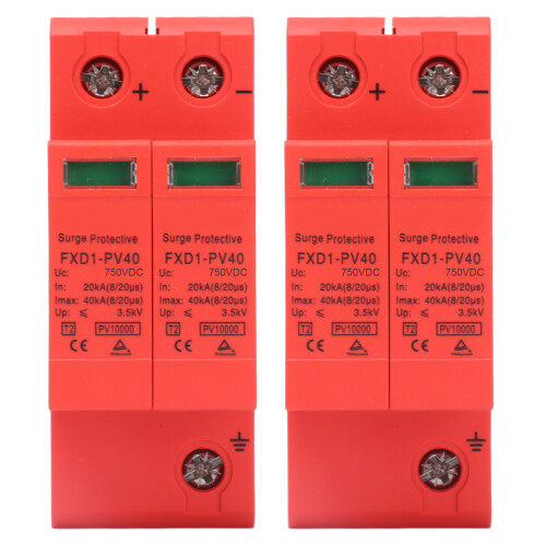 2Pcs SPD Schutz Geräte DC Photovoltaik Ableiter 2P