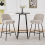 AINPECCA (BEIGE) 2PCS Bar Stools Velvet Spring Cushion Home 2