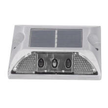 Luz de baliza de carretera solar de aluminio fundido 400mAh blanca
