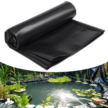 HDPE Pond Liner 6x12m UV-Resistant Preformed Liner for Water Gardens and Koi Ponds Black Durable Material Easy Cutting