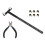 Compound Bow String Nocking Tools Set with T Ruler & Pliers – Black 75mm 14