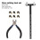 Compound Bow String Nocking Tools Set with T Ruler & Pliers – Black 75mm 5