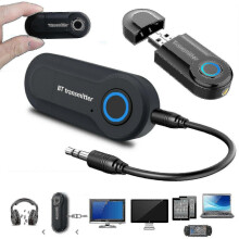 (As show, One size) Bluetooth Transmitter for TV, Phone, PC - Wireless Audio Music Adapter