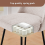 AINPECCA (BEIGE) 2PCS Bar Stools Velvet Spring Cushion Home 7