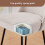 AINPECCA (BEIGE) 2PCS Bar Stools Velvet Spring Cushion Home 8