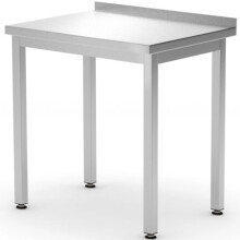 Table de travail murale avec rebord Budget Line STEEL 600 x 600 x 850 mm - Hendi 817186