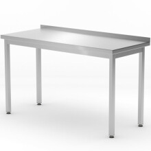 Table de travail murale avec rebord Budget Line STEEL 1000 x 600 x 850 mm - Hendi 817209