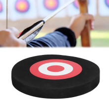 Archery Moving Target EVA Round 25x25cm with 2 Target Papers Black Red