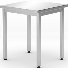 Plan de travail central en acier Budget Line pour cuisine, dimensions 600 x 600 x 850 mm - Hendi 817056