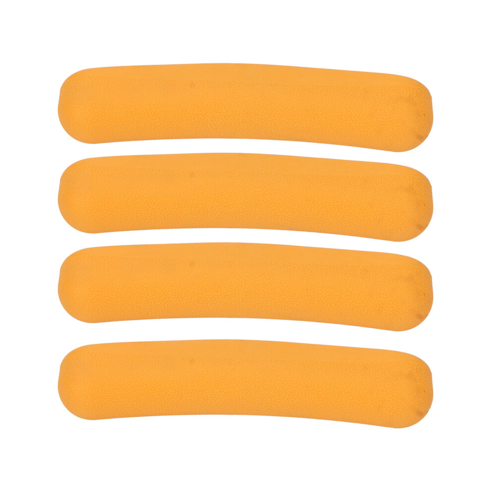 Orange 4Pcs Tpr Crutch Underarm Pads Prevent Slipping Soft Cushion