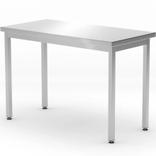 Plan de travail central en acier Budget Line pour cuisine, 1000 x 600 x 850 mm - Hendi 817070