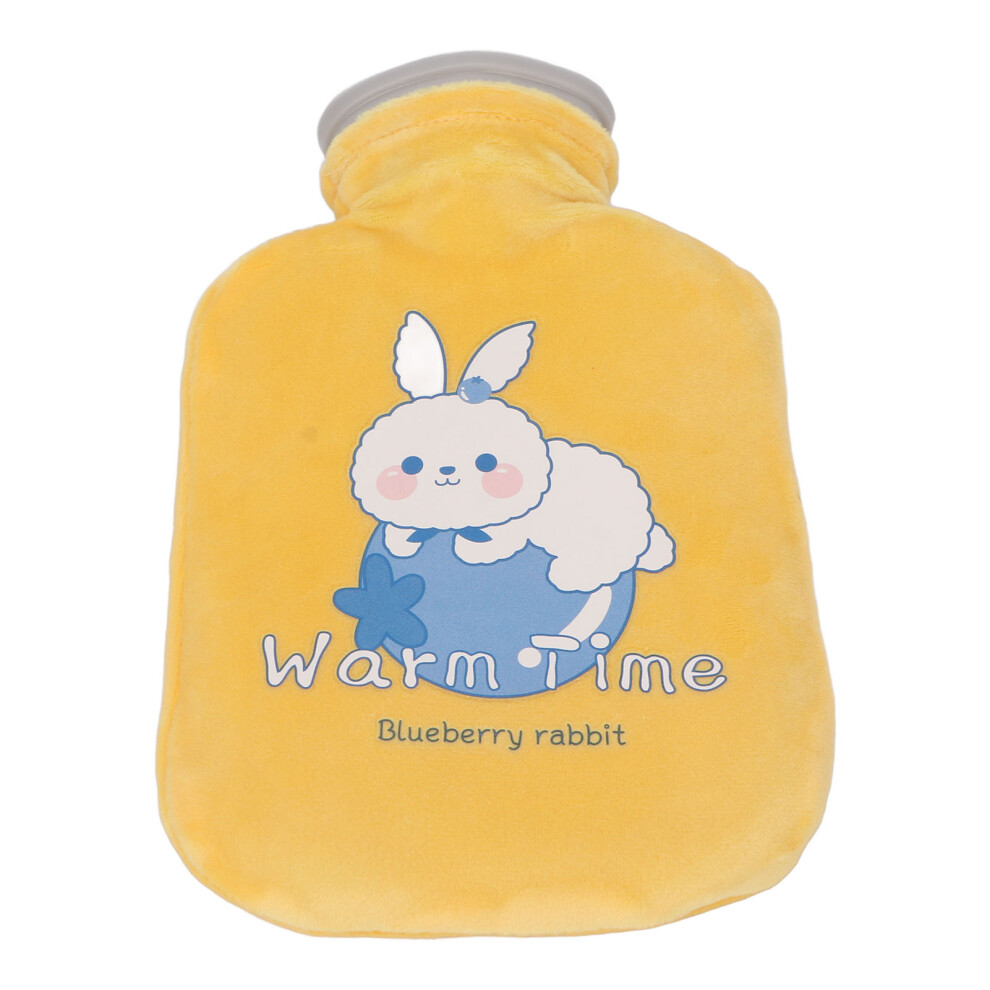 Soft PVC Hot Water Bottle 500ml 20x12.5cm Bunny Cover, Leakproof