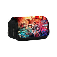 (Style 31) Things Stranger Double Layer Pen Bag With Spacious Design School Pouch Pencil