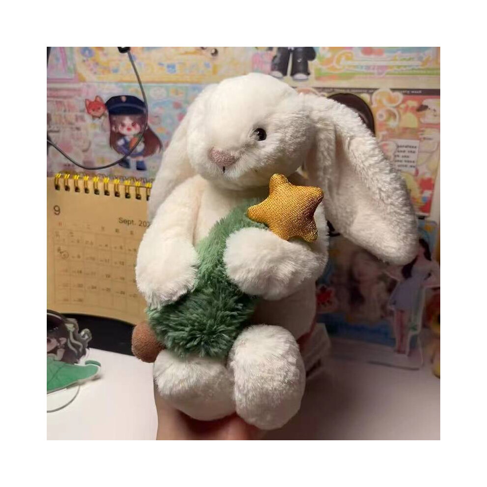 (Christmas Tree) With Bunny Bashful Candy Cane Plush Doll Stuffed Animal Playroom Decor Gifts