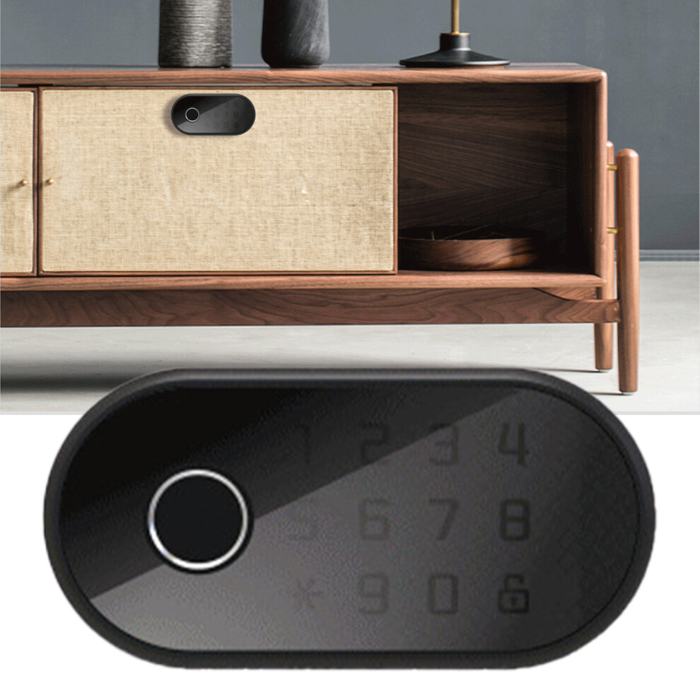 Drawer Fingerprint & Password Lock, Abs Zinc Alloy, Office & Home Security 4171356078688
