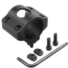 Flashlight Mount 25.4mm / 1 Inch Aluminum Scope Ring Holder Compatible With M-IOK Rail Systems Includes Hardware
