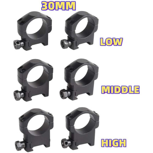 30MM Scope High Profile Heavy Mount Rings Pair For 20MM Rail Dovetail Base Optical Sight Bracket 1