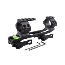 Quick Release One Piece Scope Mounts Cantilever 21MM Rail 25.4MM/30MM Double Rings With Top Track Bubble Level P/W
