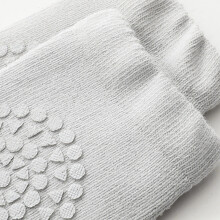 Baby Knee Pad Socks Set Light Gray M 1-3 Years Safe Anti Slip