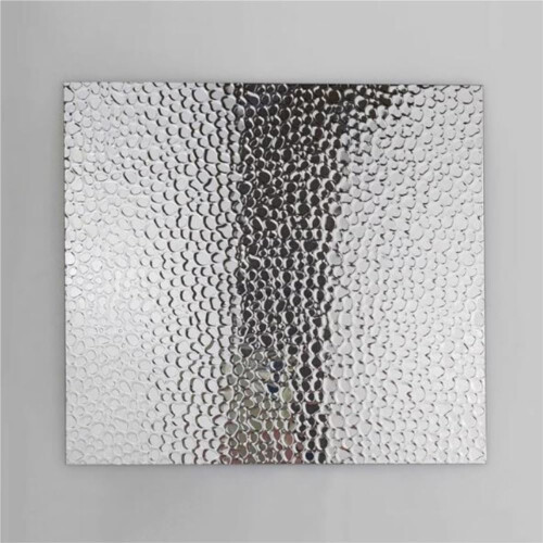 Aluminum Flat Sheets 86% Reflectivity, Bean Pattern Embossed Hammer Grain, 300x300x1mm, 2Pieces 2