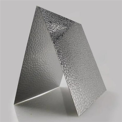 Aluminum Flat Sheets 86% Reflectivity, Bean Pattern Embossed Hammer Grain, 300x300x1mm, 2Pieces 1