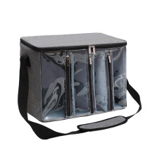 Portable Yarn Bag For Crochet And Knitting Enthusiasts Sturdy Oxford Fabric Craft Bag With Multiple Compartments